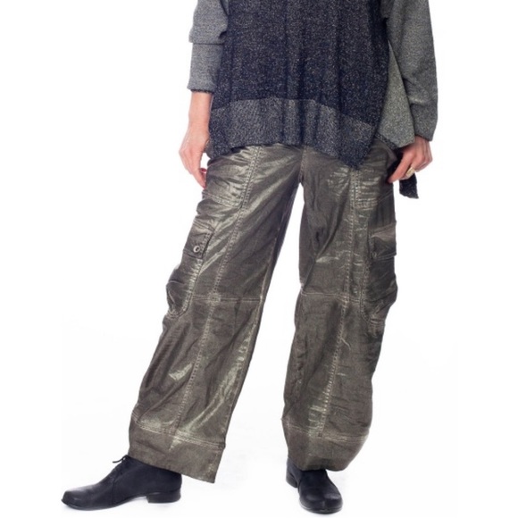 AlemBika Pants & Jumpsuits Alembika Gold Cargo Pant Size Xl Poshmark